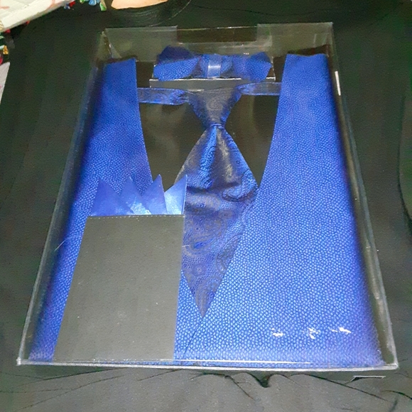 Boxed Gift set Pronto Uomo Vest, Tie, Bowtie, Faux Pocket Hankie Set - Picture 2 of 16